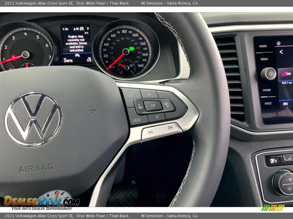 2021 Volkswagen Atlas Cross Sport SE Steering Wheel Photo #22