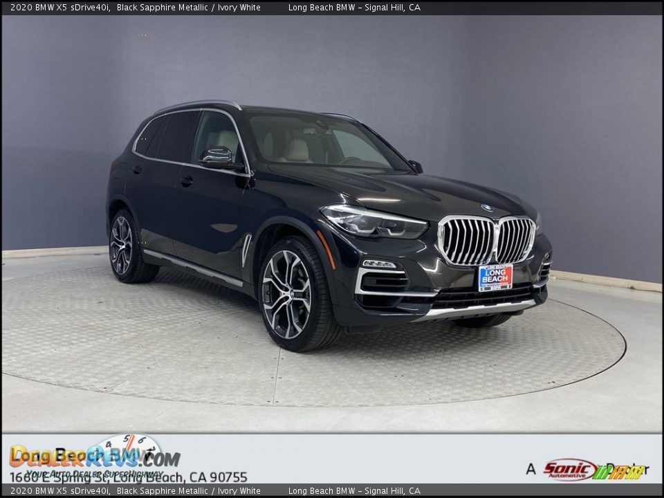 2020 BMW X5 sDrive40i Black Sapphire Metallic / Ivory White Photo #1