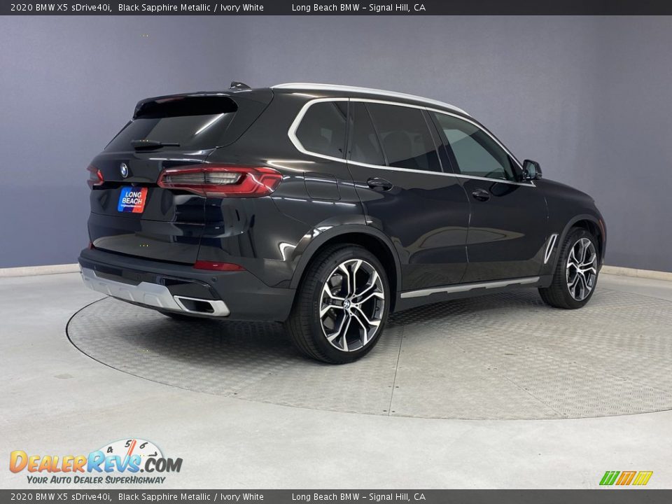 2020 BMW X5 sDrive40i Black Sapphire Metallic / Ivory White Photo #5