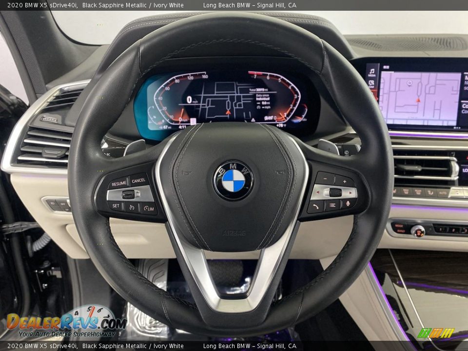 2020 BMW X5 sDrive40i Black Sapphire Metallic / Ivory White Photo #16