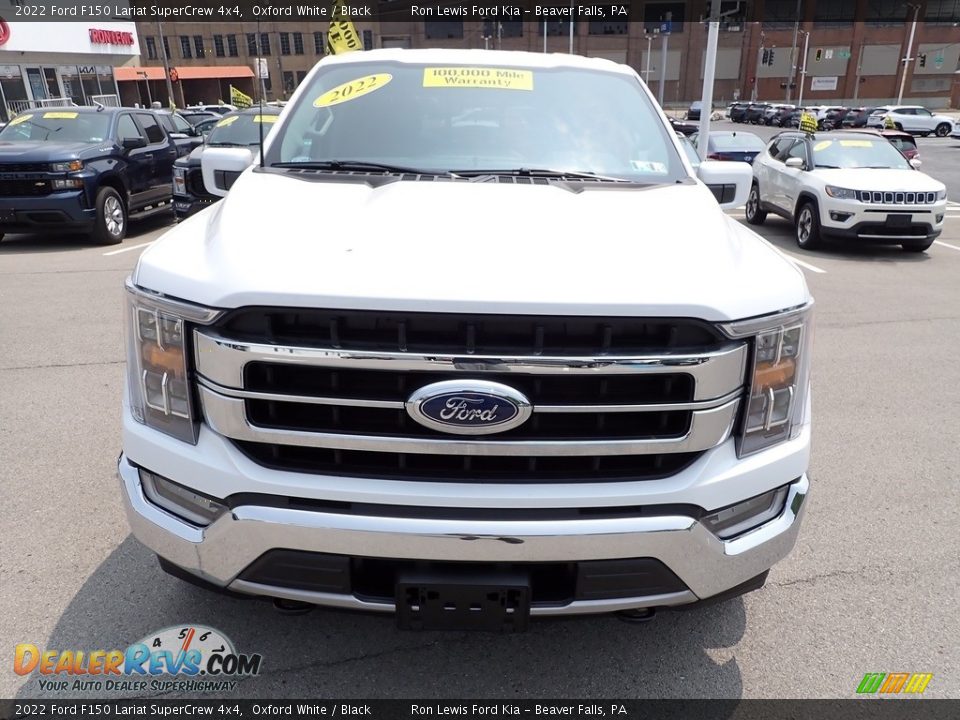 2022 Ford F150 Lariat SuperCrew 4x4 Oxford White / Black Photo #3