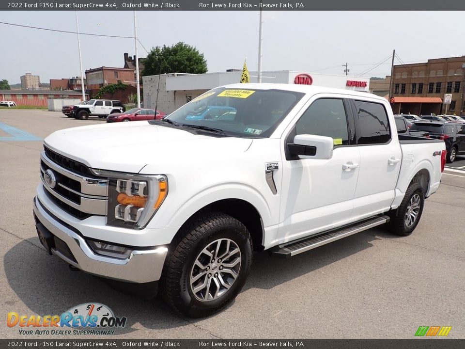 2022 Ford F150 Lariat SuperCrew 4x4 Oxford White / Black Photo #4