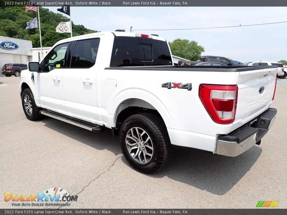 2022 Ford F150 Lariat SuperCrew 4x4 Oxford White / Black Photo #6