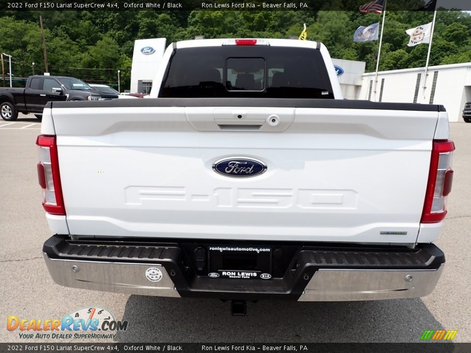 2022 Ford F150 Lariat SuperCrew 4x4 Oxford White / Black Photo #7
