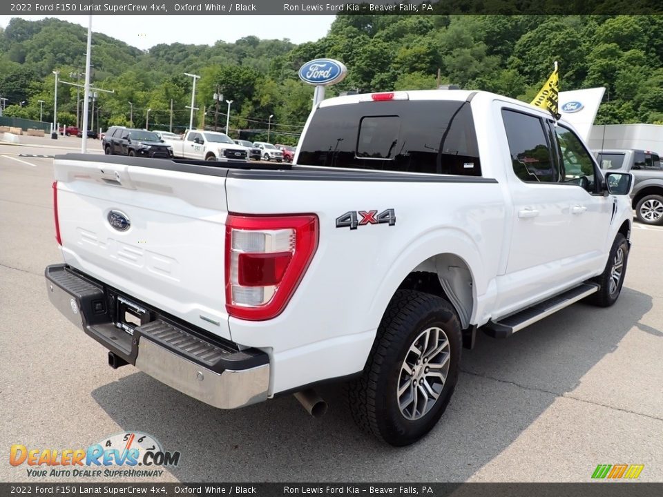 2022 Ford F150 Lariat SuperCrew 4x4 Oxford White / Black Photo #8