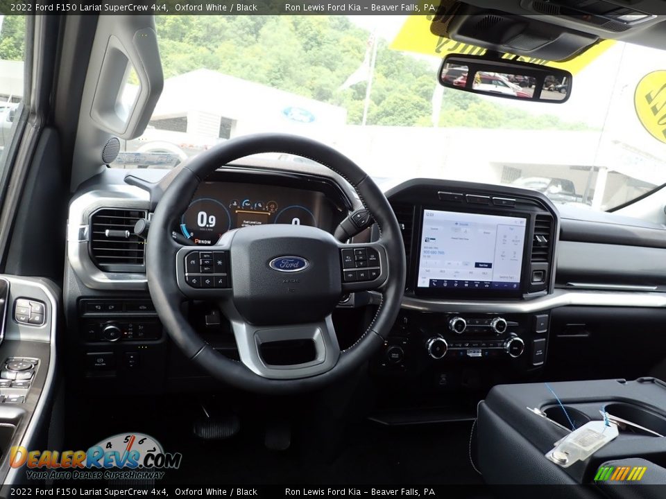 2022 Ford F150 Lariat SuperCrew 4x4 Oxford White / Black Photo #14