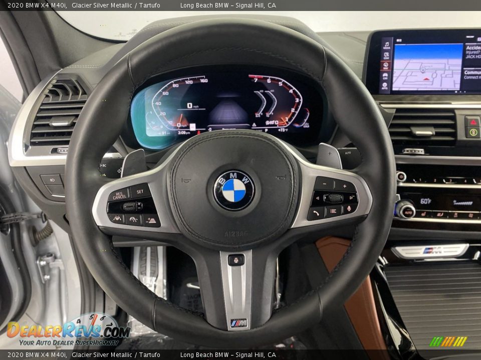 2020 BMW X4 M40i Glacier Silver Metallic / Tartufo Photo #18