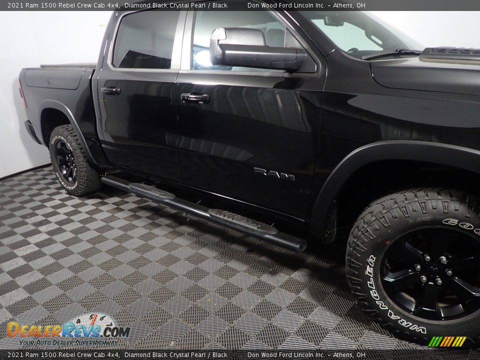 2021 Ram 1500 Rebel Crew Cab 4x4 Diamond Black Crystal Pearl / Black Photo #6