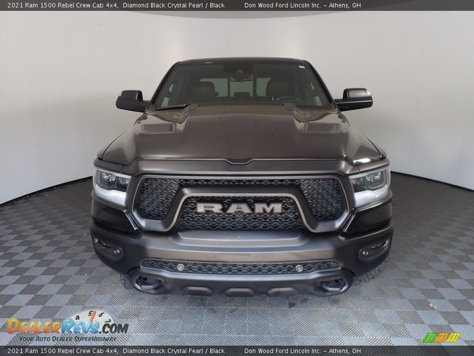 2021 Ram 1500 Rebel Crew Cab 4x4 Diamond Black Crystal Pearl / Black Photo #7