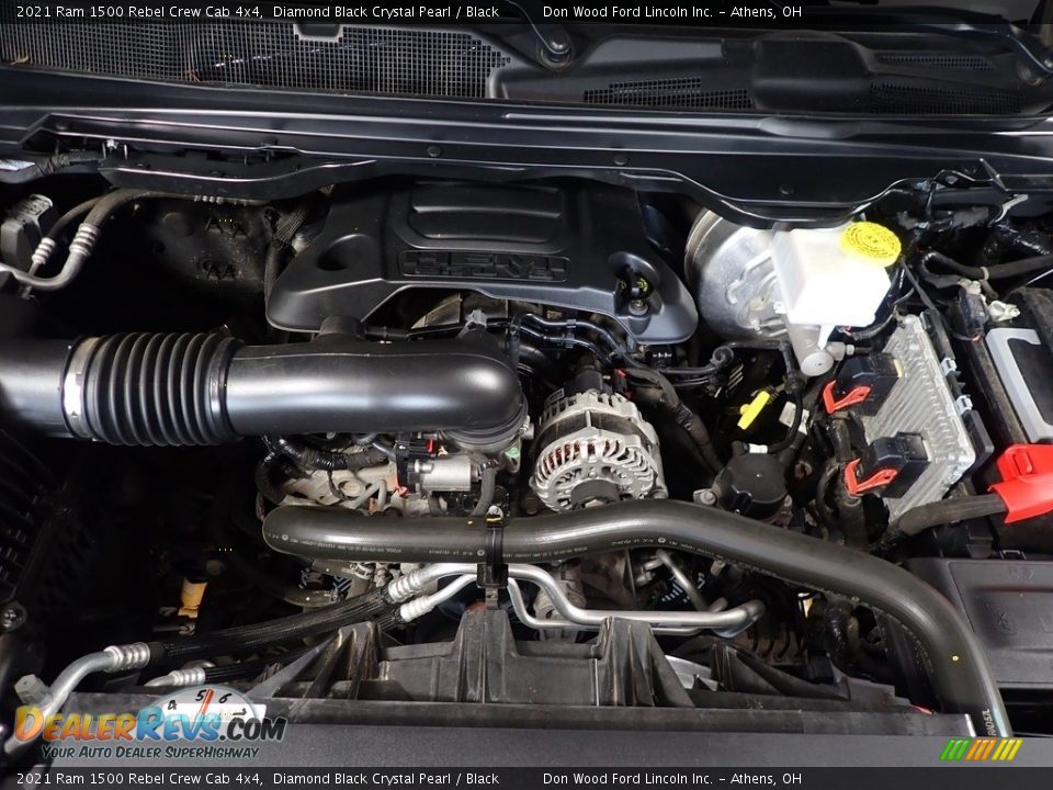2021 Ram 1500 Rebel Crew Cab 4x4 Diamond Black Crystal Pearl / Black Photo #9