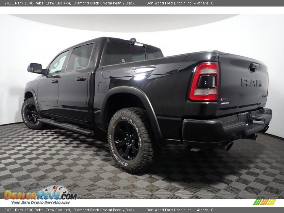2021 Ram 1500 Rebel Crew Cab 4x4 Diamond Black Crystal Pearl / Black Photo #13