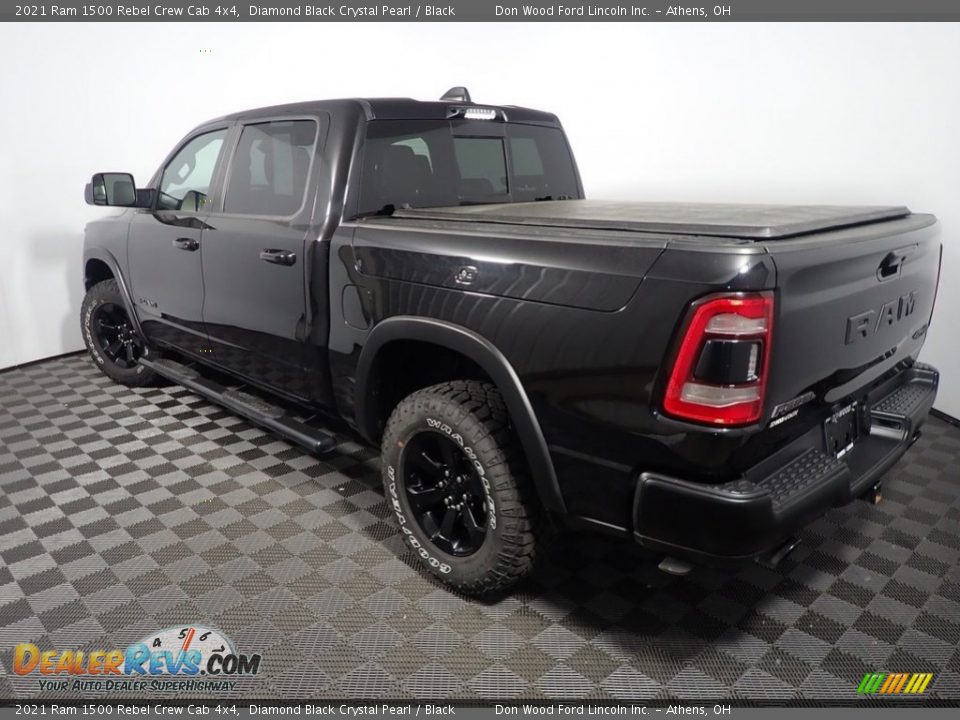 2021 Ram 1500 Rebel Crew Cab 4x4 Diamond Black Crystal Pearl / Black Photo #14
