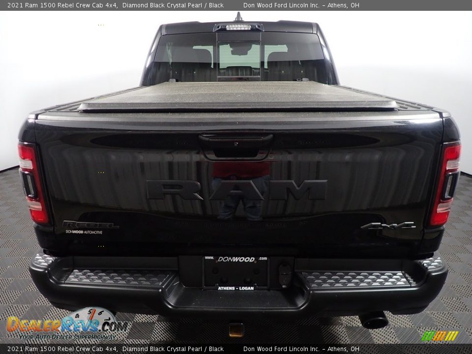 2021 Ram 1500 Rebel Crew Cab 4x4 Diamond Black Crystal Pearl / Black Photo #15