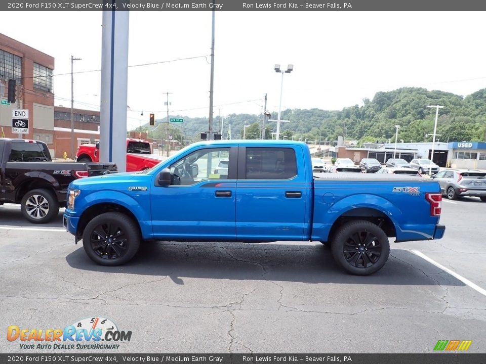 2020 Ford F150 XLT SuperCrew 4x4 Velocity Blue / Medium Earth Gray Photo #5