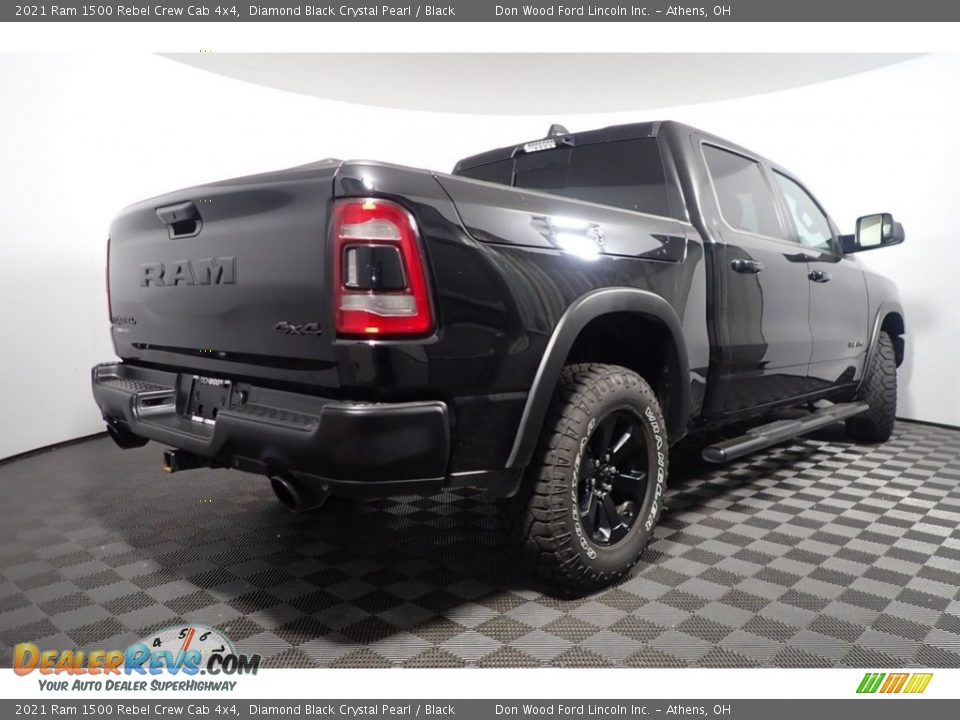 2021 Ram 1500 Rebel Crew Cab 4x4 Diamond Black Crystal Pearl / Black Photo #17