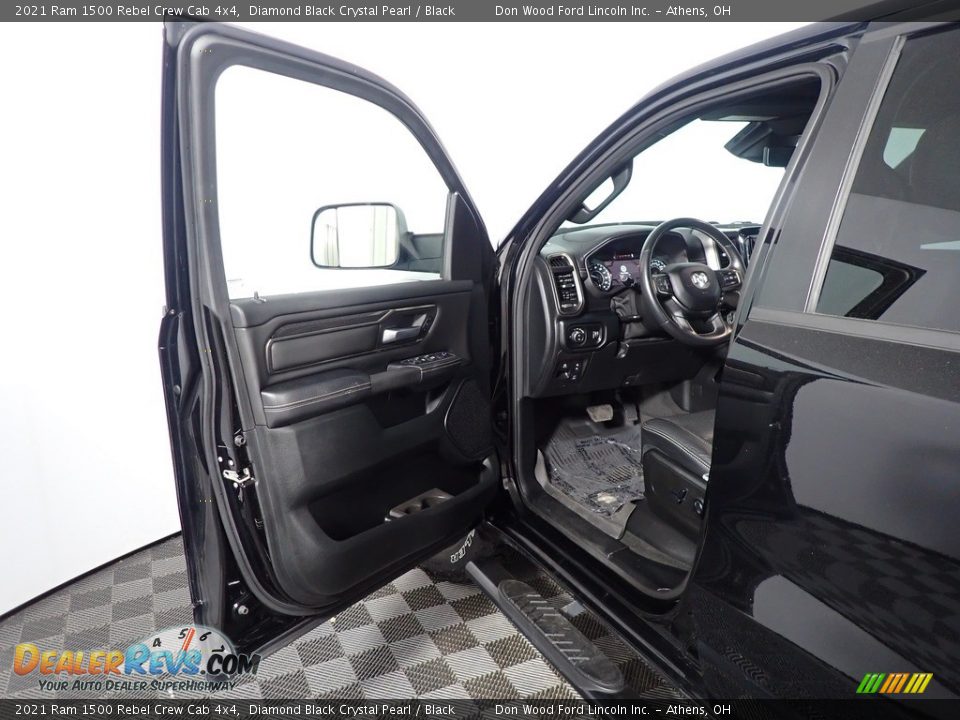 2021 Ram 1500 Rebel Crew Cab 4x4 Diamond Black Crystal Pearl / Black Photo #19