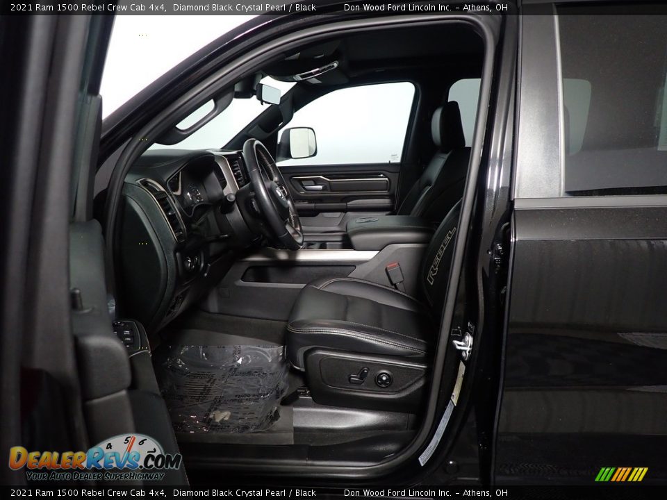 2021 Ram 1500 Rebel Crew Cab 4x4 Diamond Black Crystal Pearl / Black Photo #21