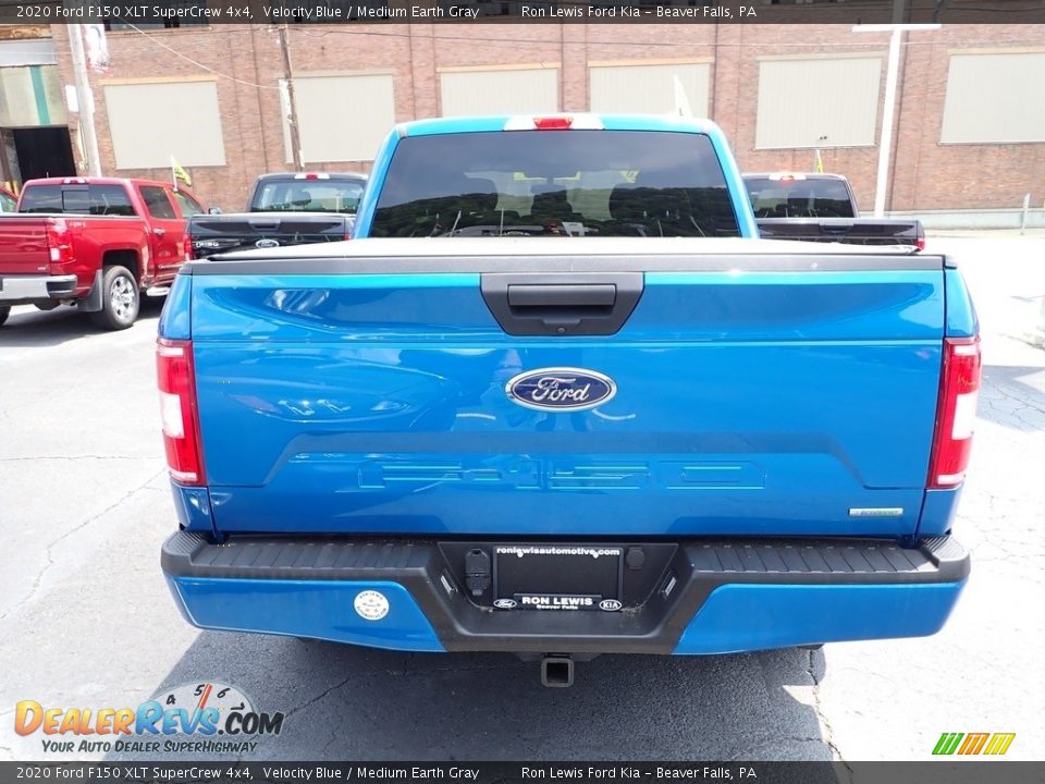 2020 Ford F150 XLT SuperCrew 4x4 Velocity Blue / Medium Earth Gray Photo #7