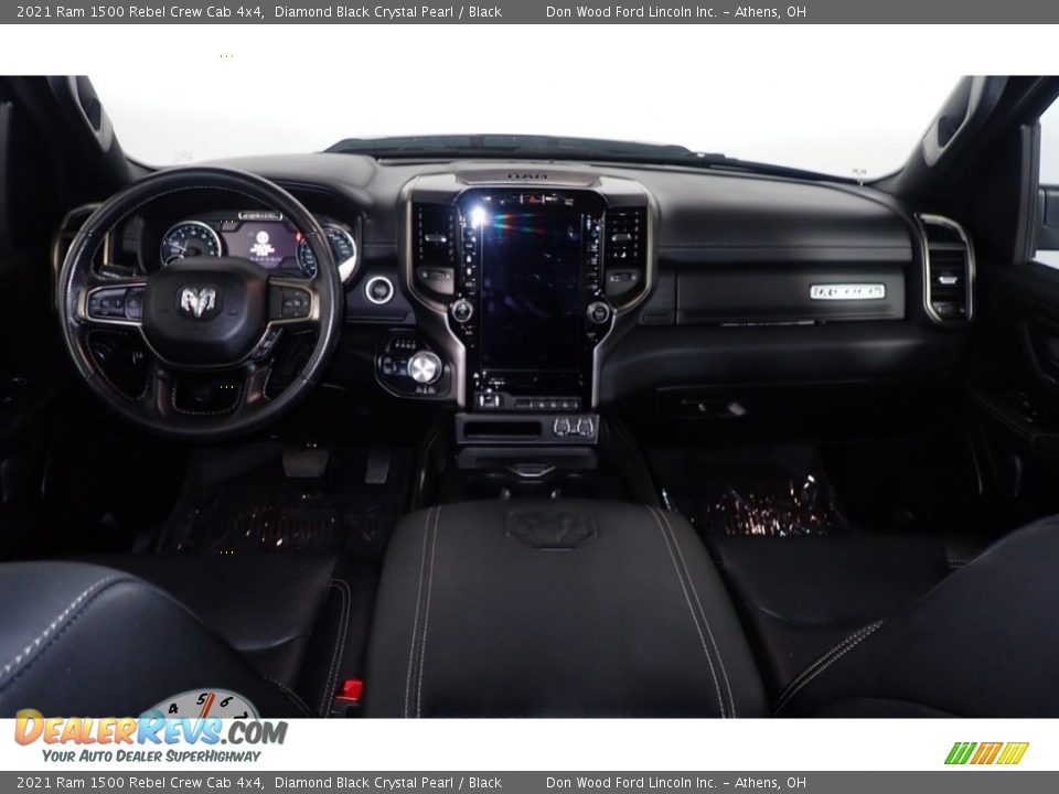2021 Ram 1500 Rebel Crew Cab 4x4 Diamond Black Crystal Pearl / Black Photo #23