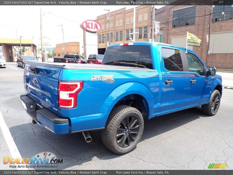 2020 Ford F150 XLT SuperCrew 4x4 Velocity Blue / Medium Earth Gray Photo #8