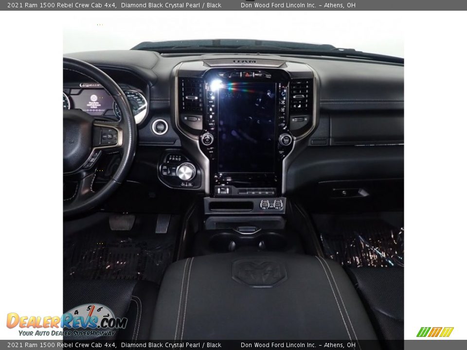 2021 Ram 1500 Rebel Crew Cab 4x4 Diamond Black Crystal Pearl / Black Photo #24