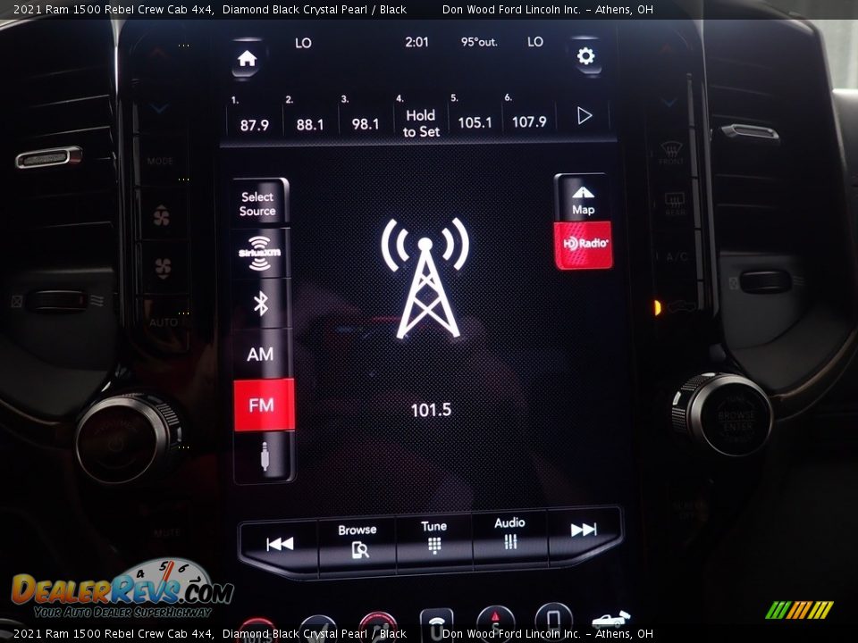 2021 Ram 1500 Rebel Crew Cab 4x4 Diamond Black Crystal Pearl / Black Photo #25