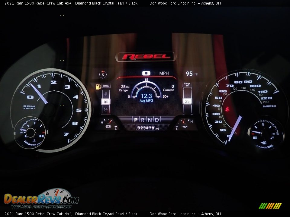 2021 Ram 1500 Rebel Crew Cab 4x4 Diamond Black Crystal Pearl / Black Photo #27