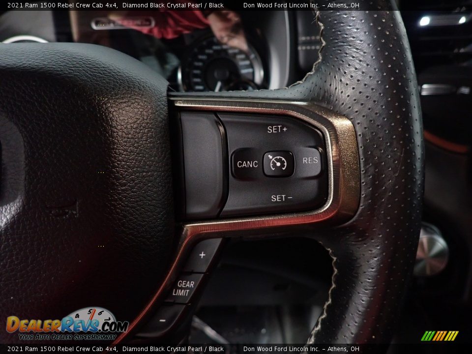 2021 Ram 1500 Rebel Crew Cab 4x4 Diamond Black Crystal Pearl / Black Photo #29