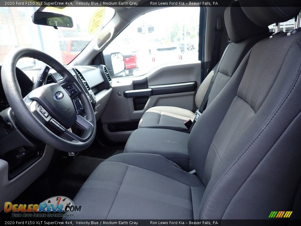 2020 Ford F150 XLT SuperCrew 4x4 Velocity Blue / Medium Earth Gray Photo #12