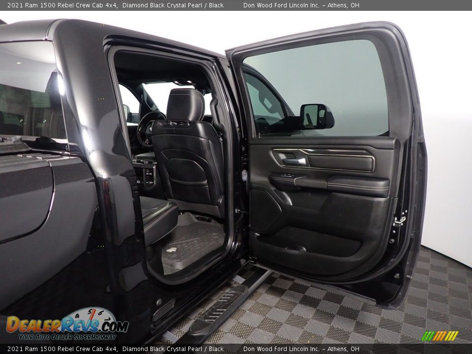 2021 Ram 1500 Rebel Crew Cab 4x4 Diamond Black Crystal Pearl / Black Photo #36