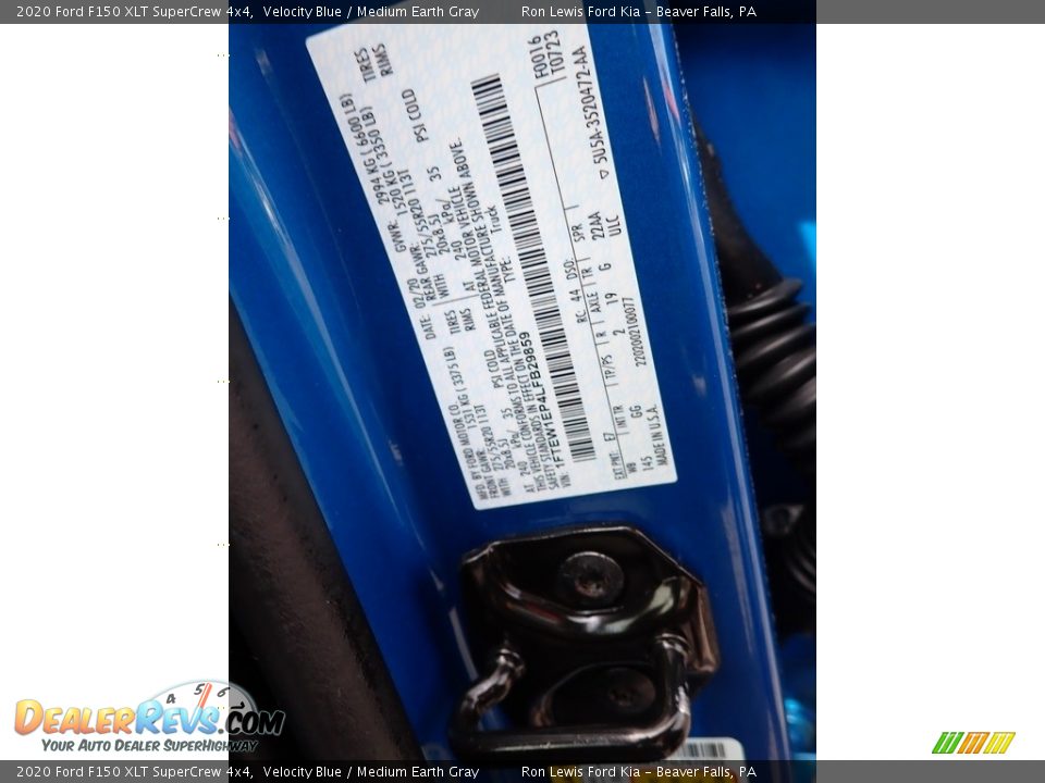 2020 Ford F150 XLT SuperCrew 4x4 Velocity Blue / Medium Earth Gray Photo #19