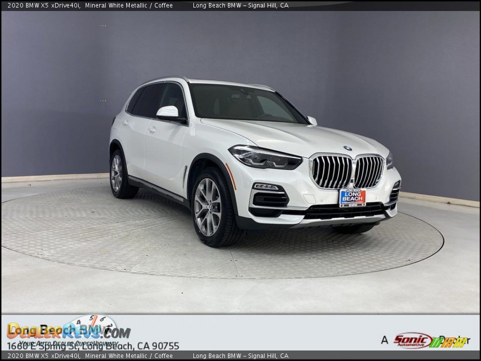 2020 BMW X5 xDrive40i Mineral White Metallic / Coffee Photo #1