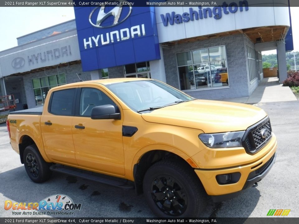 2021 Ford Ranger XLT SuperCrew 4x4 Cyber Orange Metallic / Ebony Photo #1