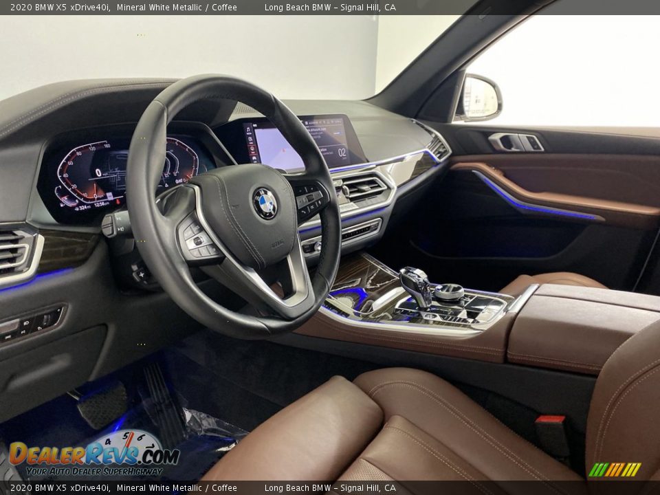 2020 BMW X5 xDrive40i Mineral White Metallic / Coffee Photo #15