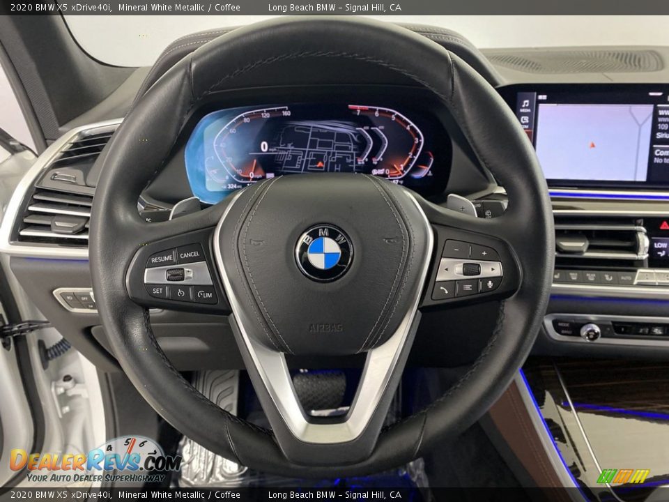 2020 BMW X5 xDrive40i Mineral White Metallic / Coffee Photo #17