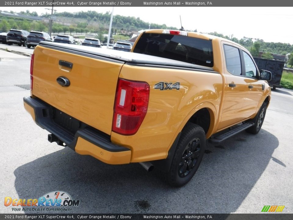 2021 Ford Ranger XLT SuperCrew 4x4 Cyber Orange Metallic / Ebony Photo #14