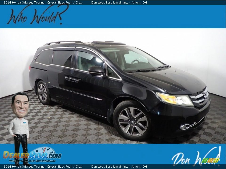 2014 Honda Odyssey Touring Crystal Black Pearl / Gray Photo #1