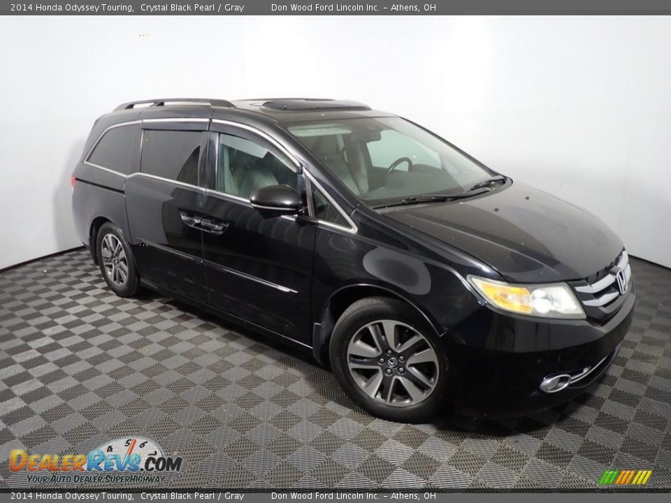 2014 Honda Odyssey Touring Crystal Black Pearl / Gray Photo #4