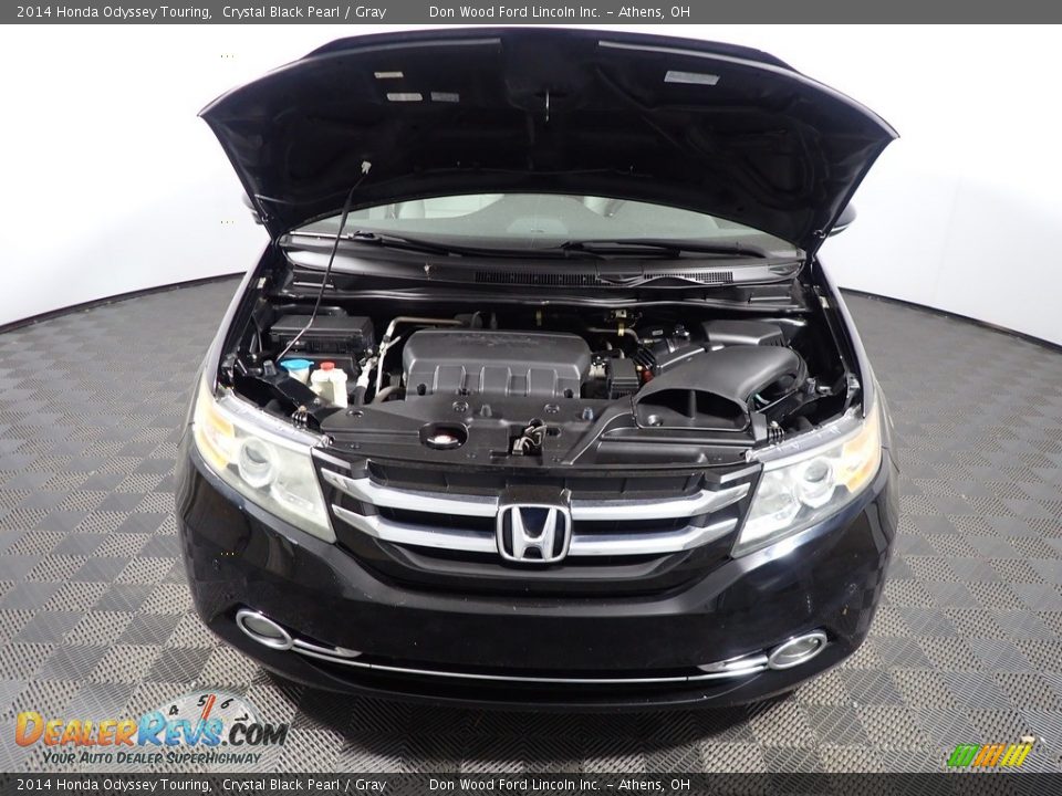 2014 Honda Odyssey Touring Crystal Black Pearl / Gray Photo #7