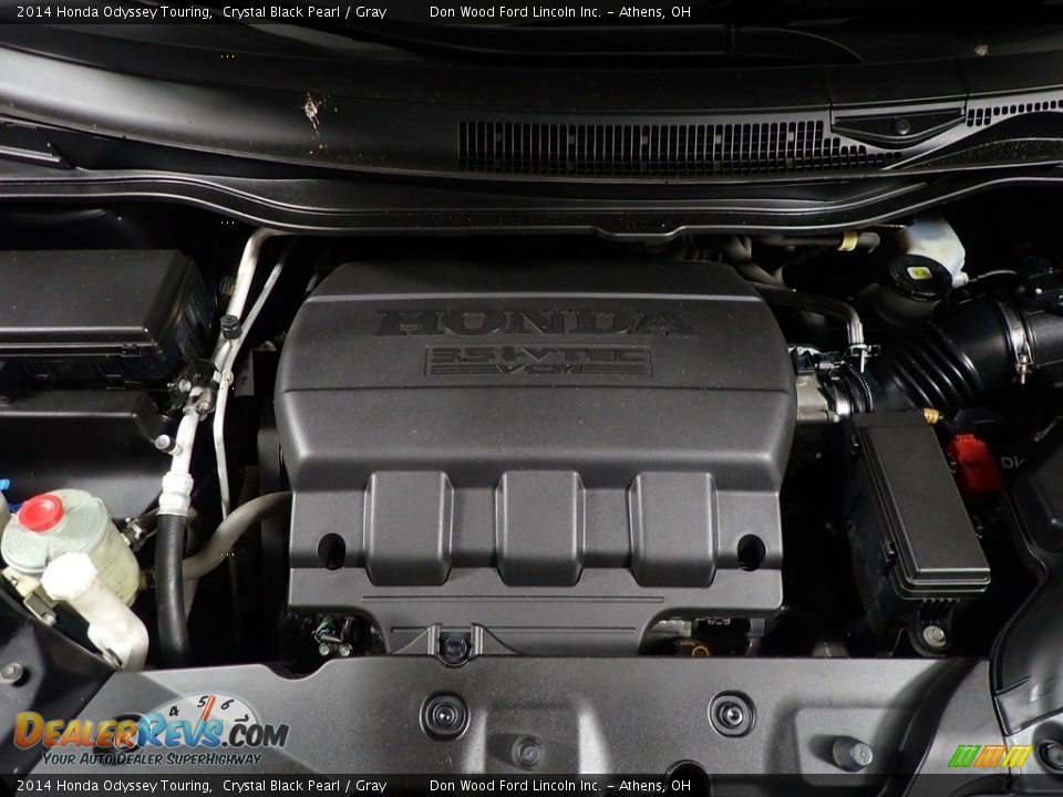 2014 Honda Odyssey Touring Crystal Black Pearl / Gray Photo #8