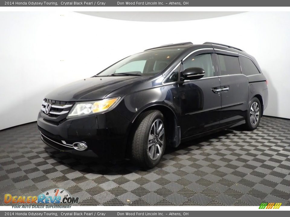 2014 Honda Odyssey Touring Crystal Black Pearl / Gray Photo #9