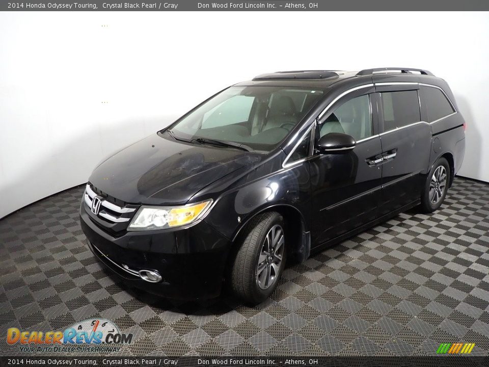 2014 Honda Odyssey Touring Crystal Black Pearl / Gray Photo #10