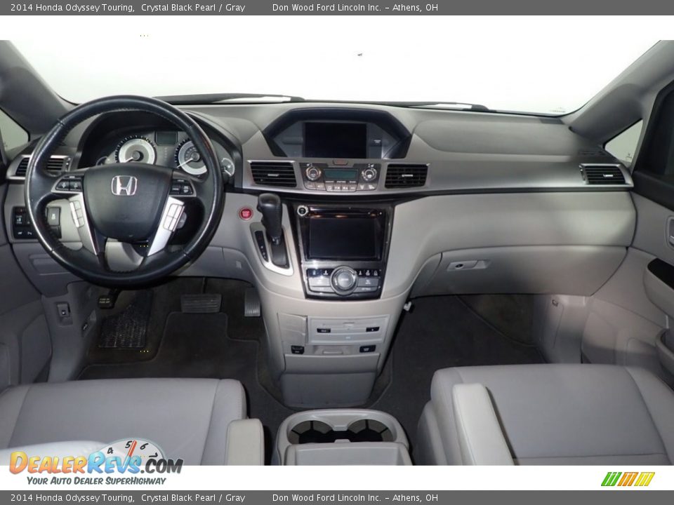 2014 Honda Odyssey Touring Crystal Black Pearl / Gray Photo #24