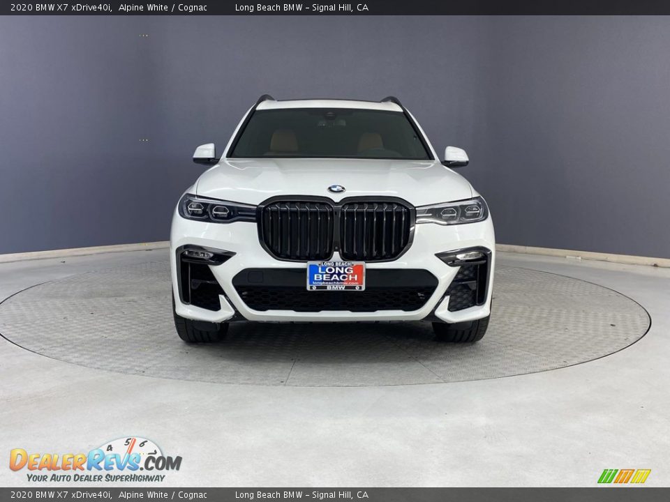 2020 BMW X7 xDrive40i Alpine White / Cognac Photo #2