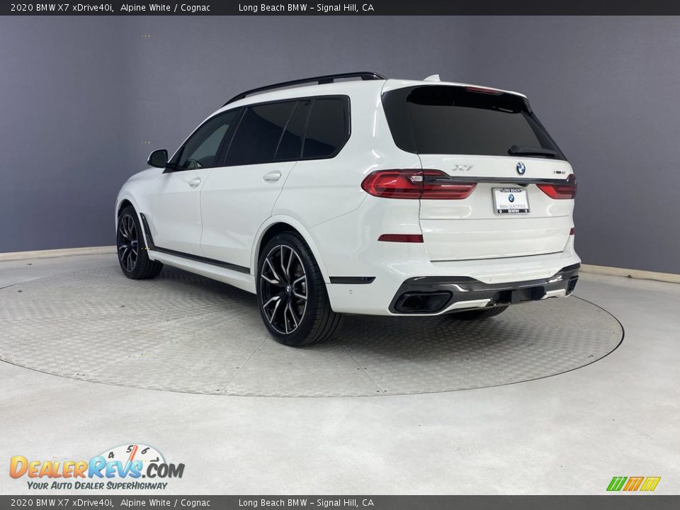 2020 BMW X7 xDrive40i Alpine White / Cognac Photo #3