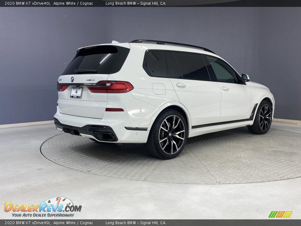 2020 BMW X7 xDrive40i Alpine White / Cognac Photo #5