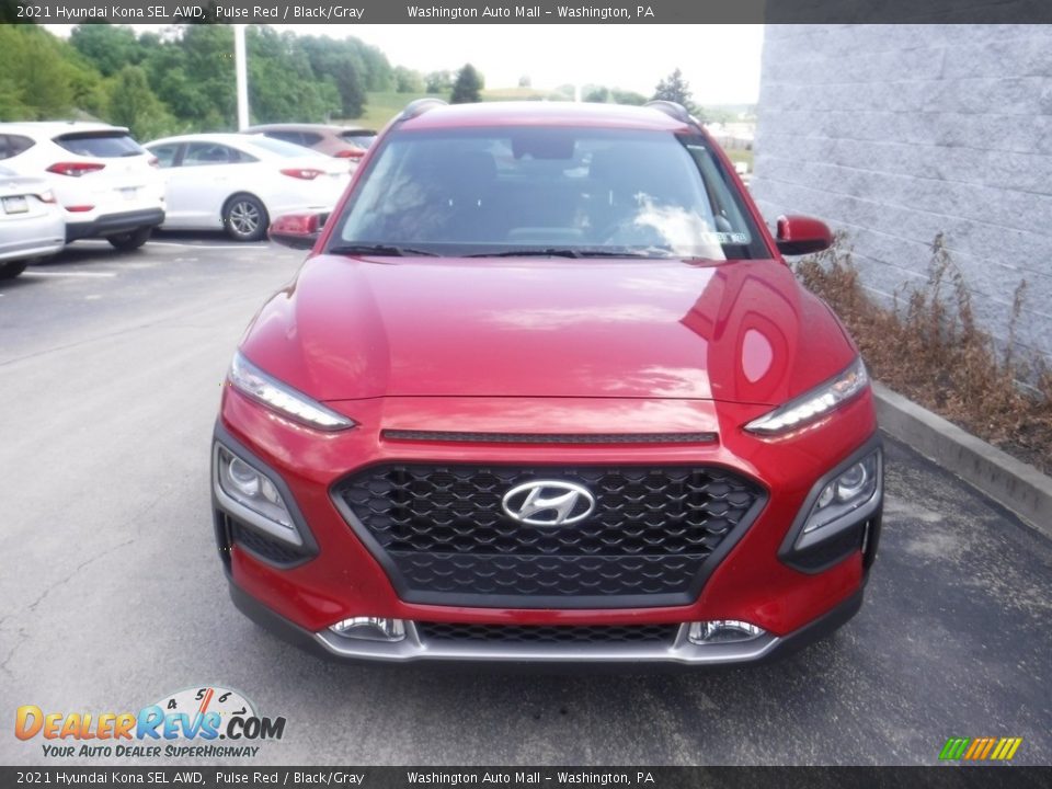 2021 Hyundai Kona SEL AWD Pulse Red / Black/Gray Photo #4