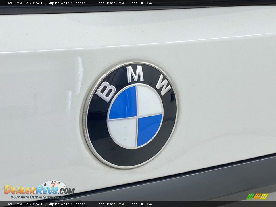 2020 BMW X7 xDrive40i Alpine White / Cognac Photo #9