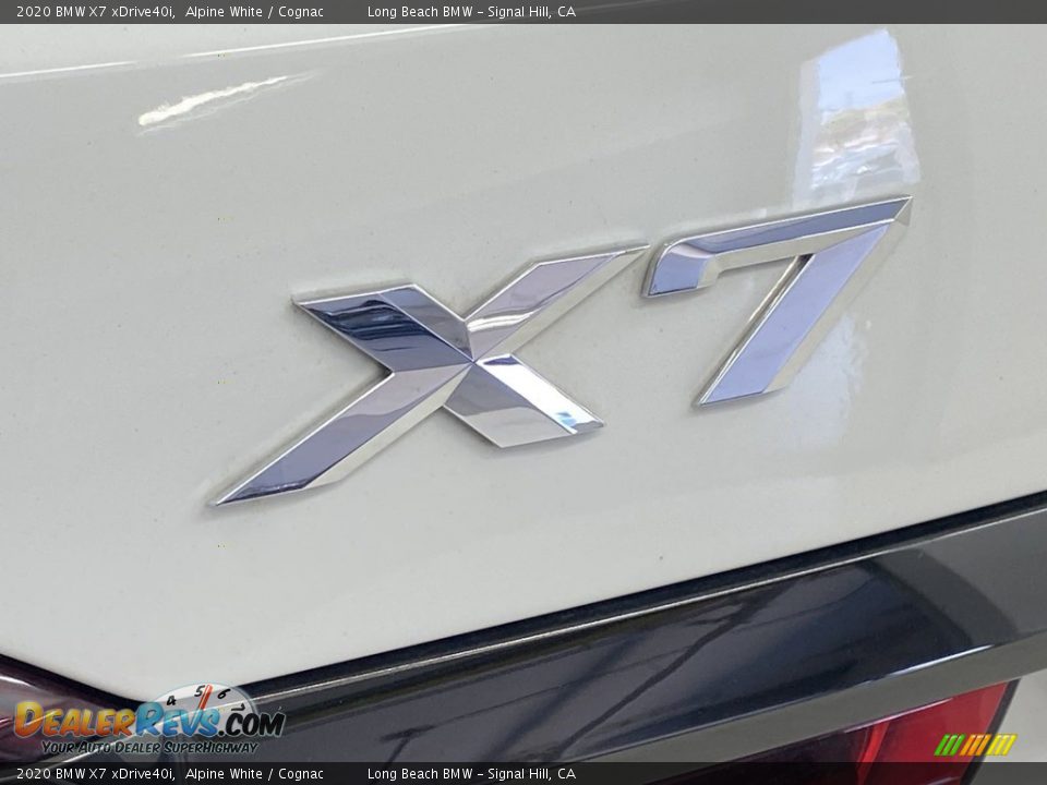 2020 BMW X7 xDrive40i Alpine White / Cognac Photo #10