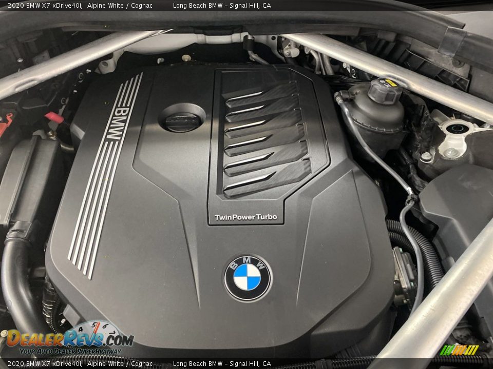 2020 BMW X7 xDrive40i Alpine White / Cognac Photo #11